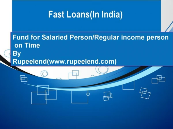 Fast Loans In India-Rupeelend