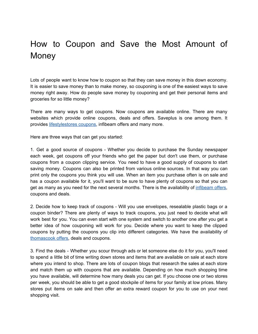 how to coupon and save the most amount of money