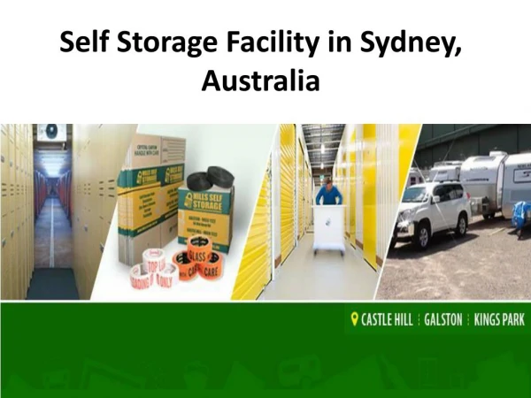 Self Storage Services in Sydney, Australia.