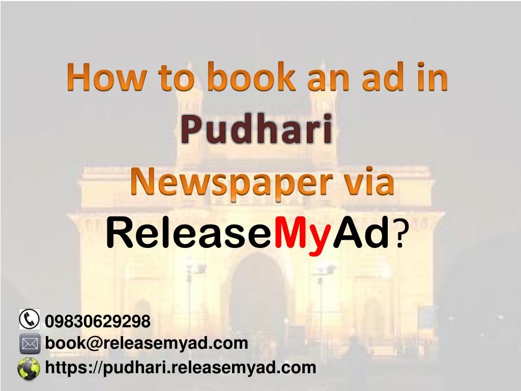 how to book an ad in pudhari newspaper via release my ad