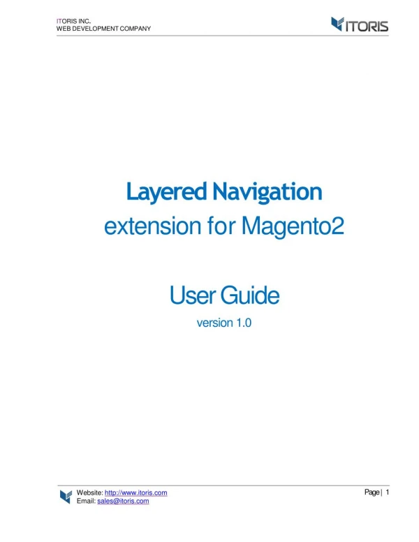 Magento 2 Layered Navigation Extension by ITORIS INC