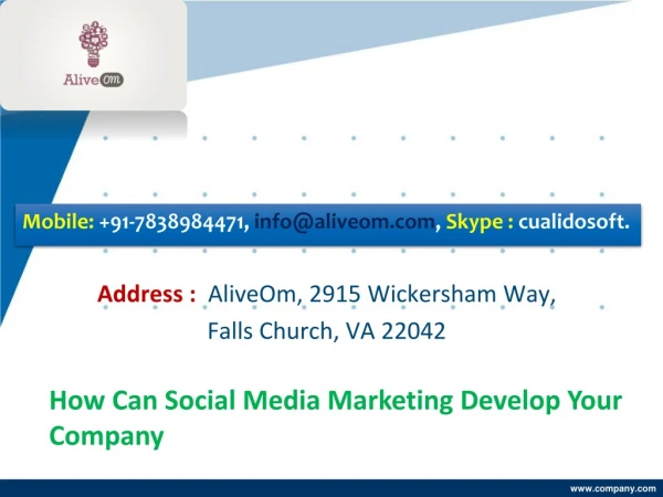 How Can Social Media Marketing Develop Your Company?