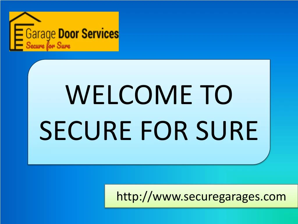 welcome to secure for sure