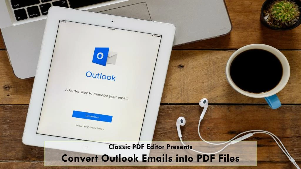 classic pdf editor presents convert outlook
