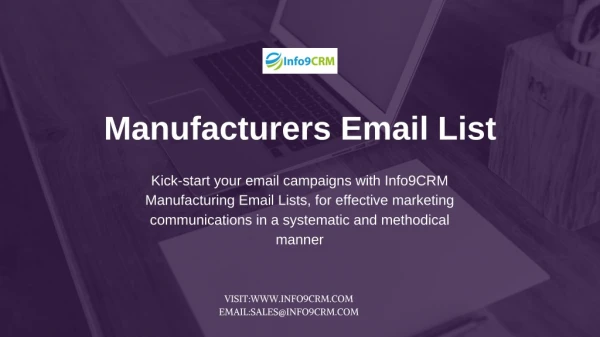 Manufacturers Email Lists