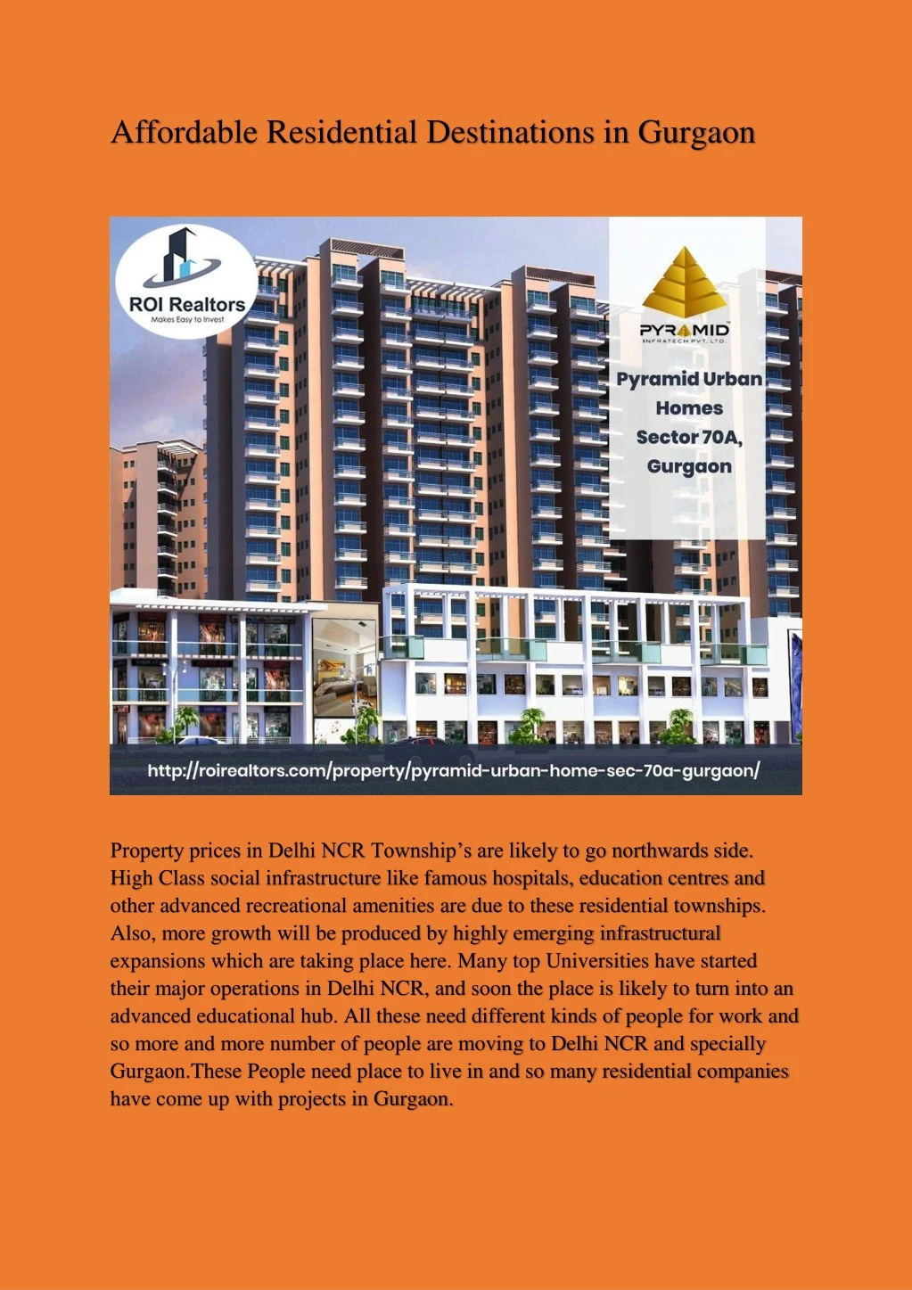 affordable residential destinations in gurgaon