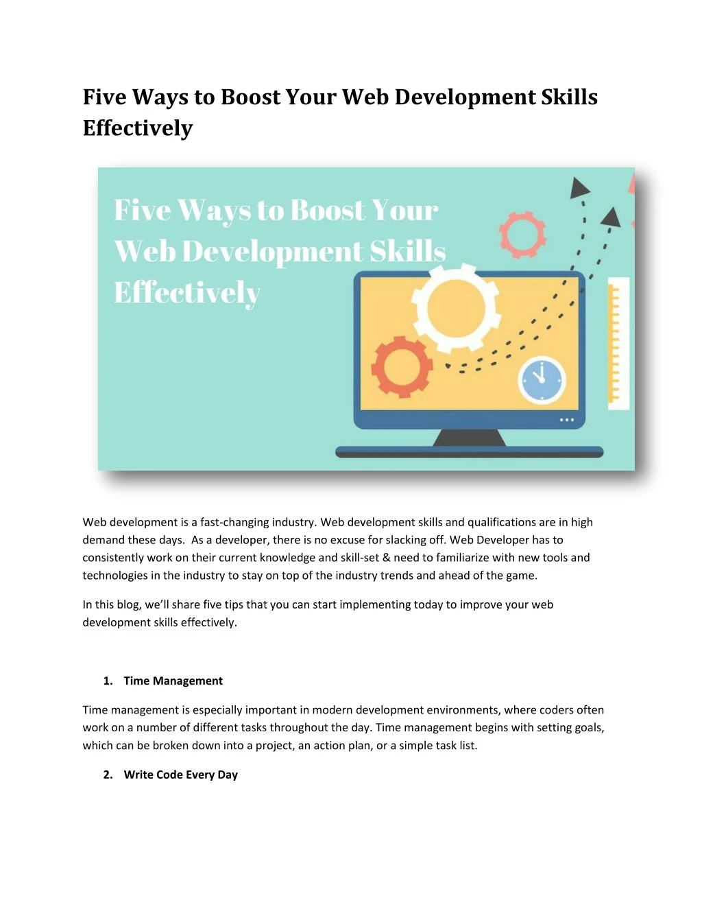 five ways to boost your web development skills
