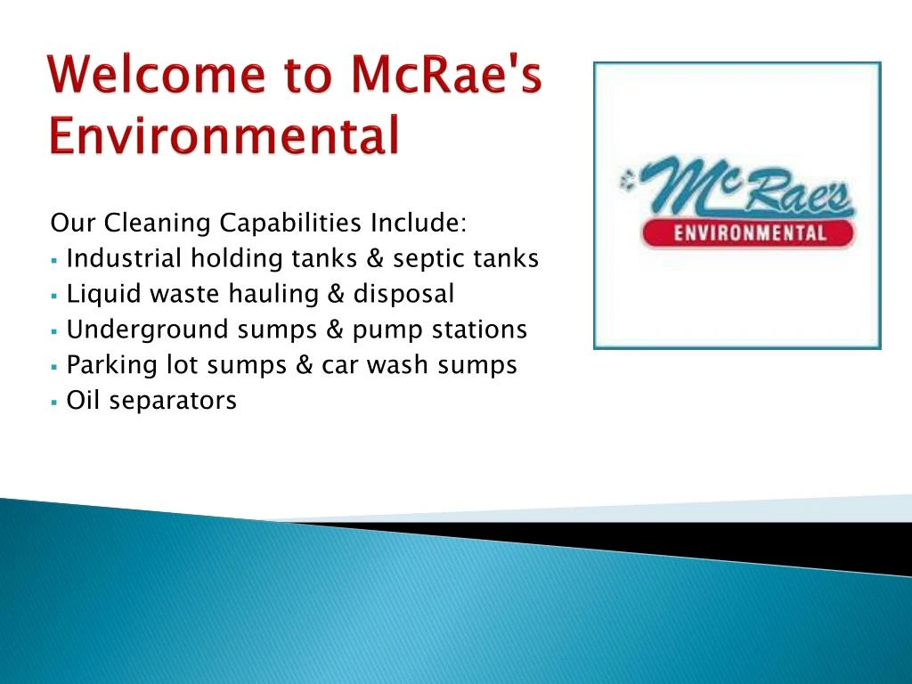 welcome to mcrae s environmental