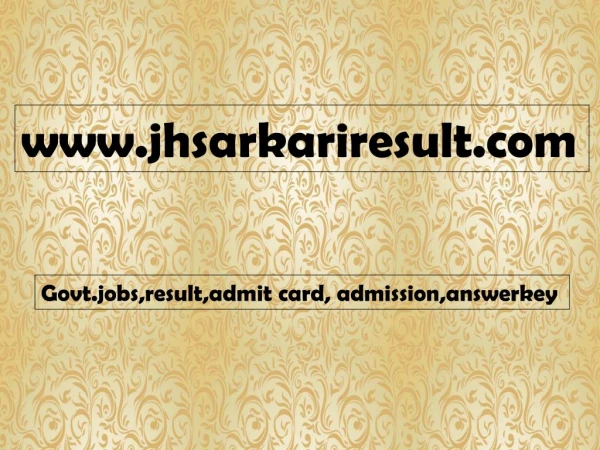 www jhsarkariresult com