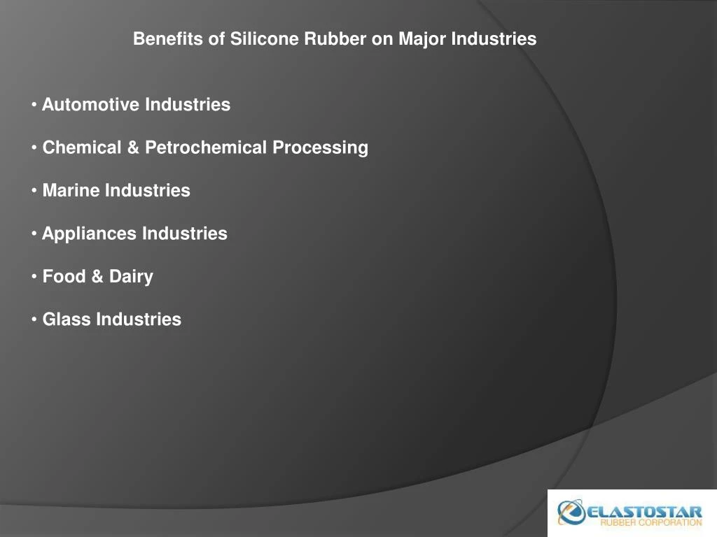 benefits of silicone rubber on major industries