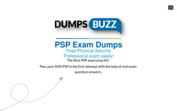 ASIS PSP Dumps sample questions for Quick Success