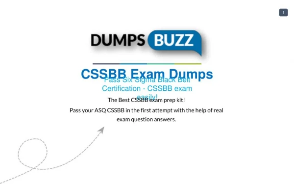 New CSSBB VCE exam questions with Free Updates