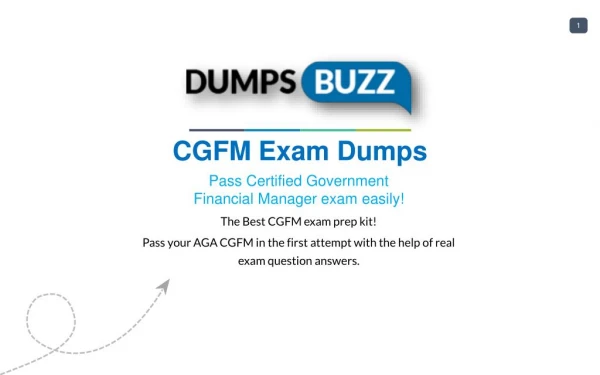 Purchase Latest CGFM exam sample questions VCE with PDF