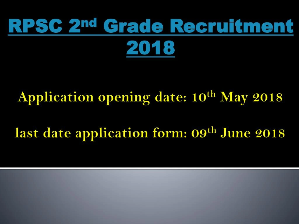 rpsc 2 nd grade recruitment 2018