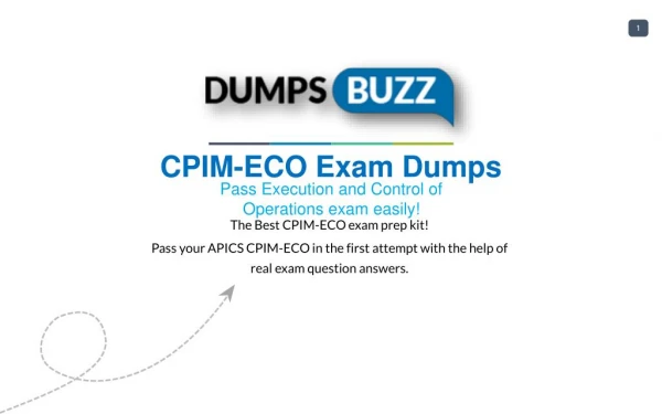 Some Details Regarding CPIM-ECO Test Dumps VCE That Will Make You Feel Better