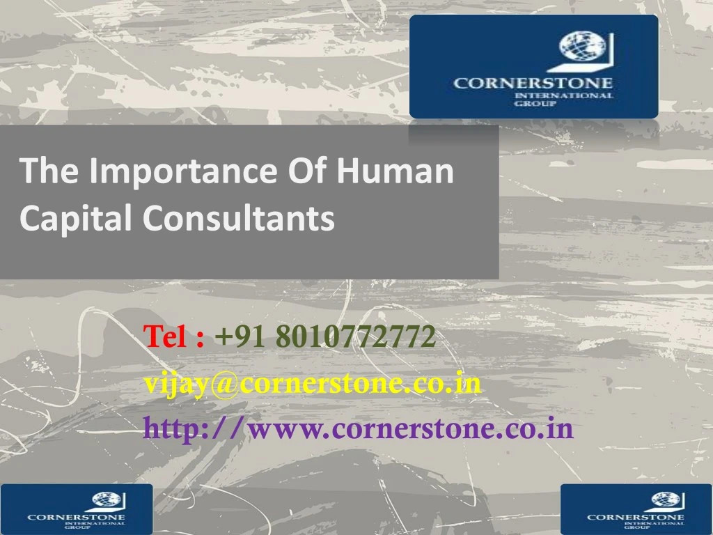 the importance of human capital consultants