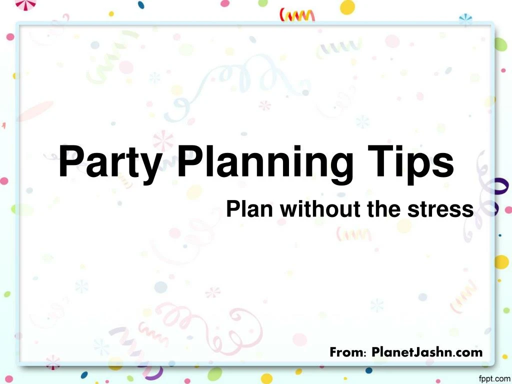 party planning tips