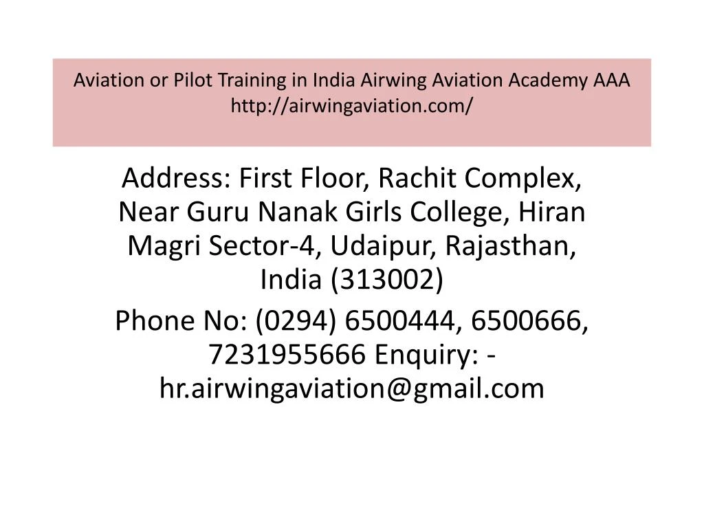 aviation or pilot training in india airwing aviation academy aaa http airwingaviation com