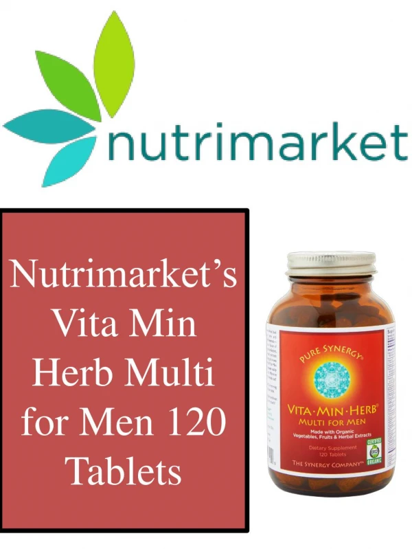 Nutrimarket’s Vita Min Herb Multi for Men 120 Tablets