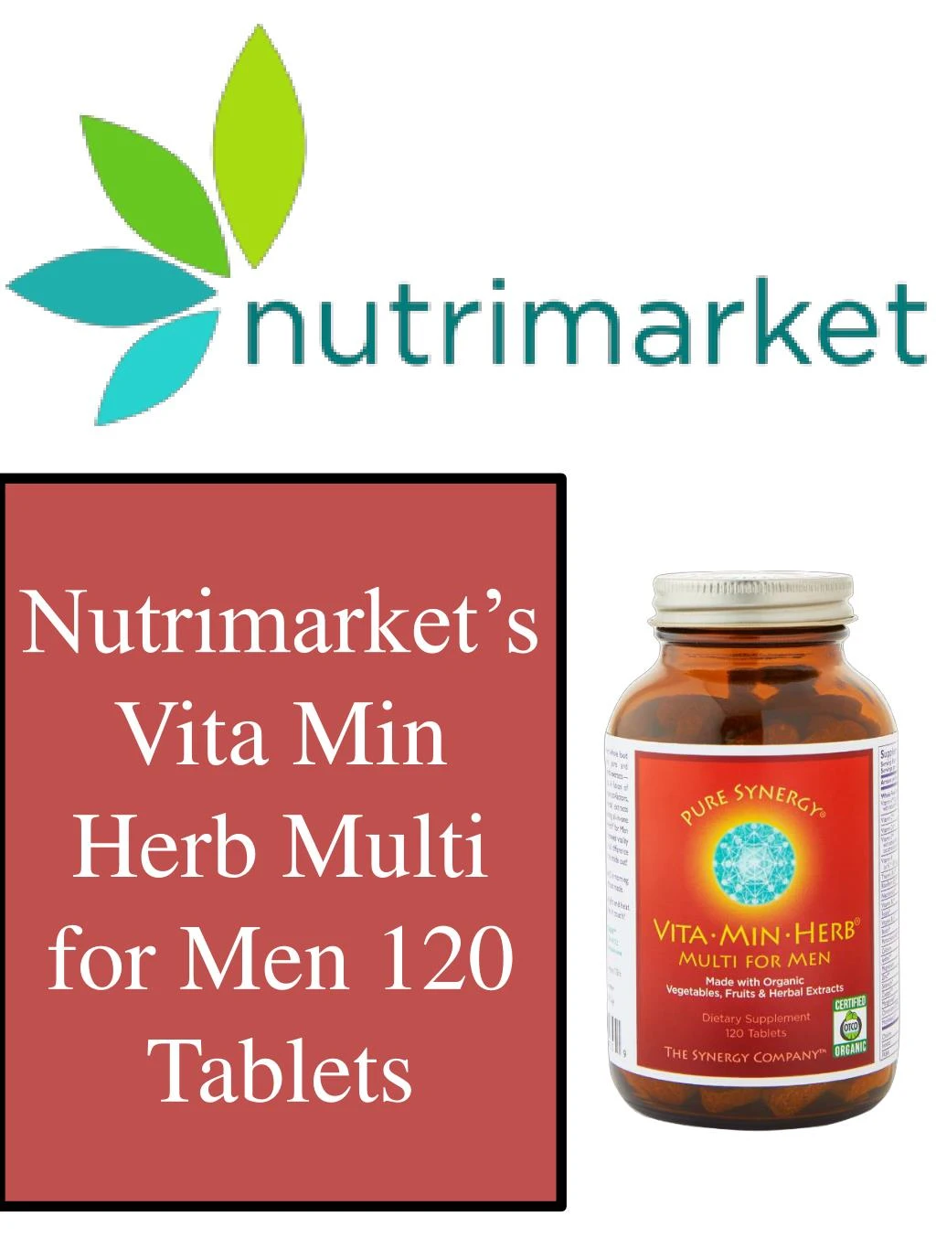 nutrimarket s vita min herb multi for men 120 tablets