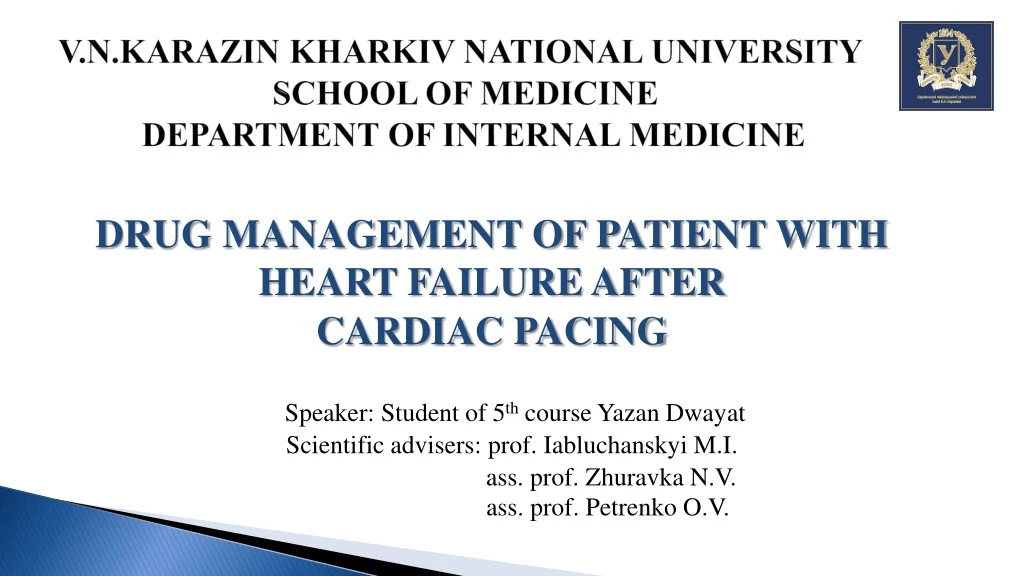 drug management of patient with heart failure