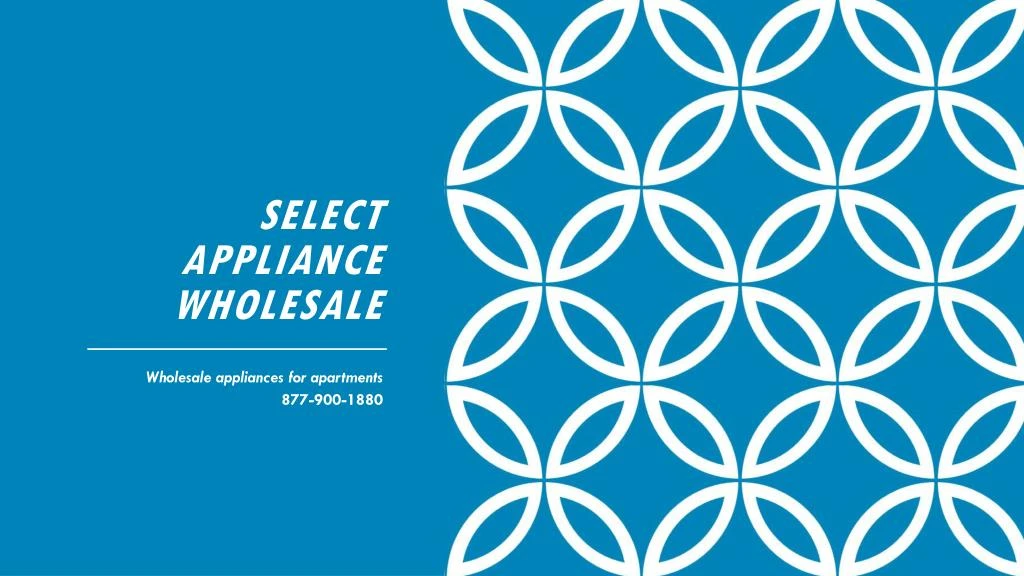 select appliance wholesale