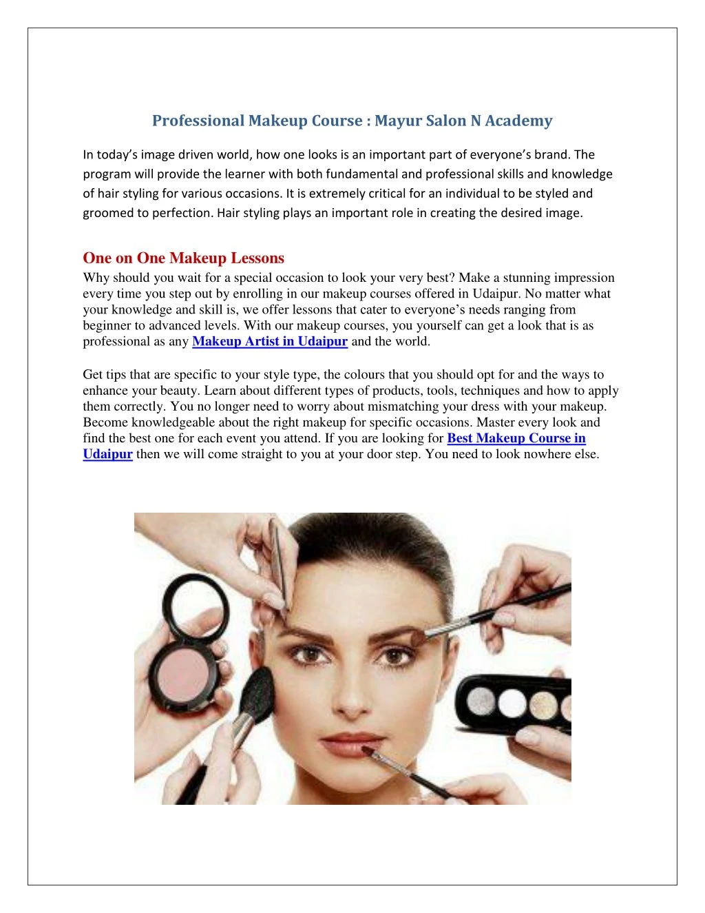 professional makeup course mayur salon n academy
