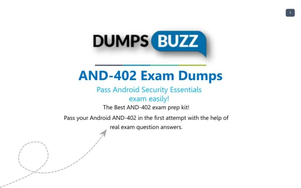 Mind Blowing REAL Android AND-402 VCE test questions
