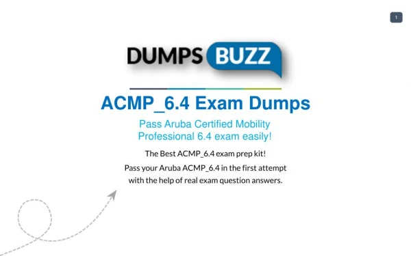 Valid ACMP_6.4 Braindumps with ACMP_6.4 Practice Test sample questions