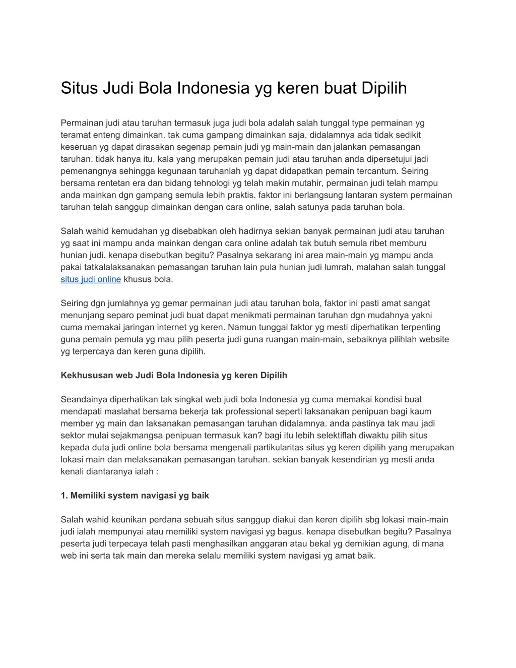 situs judi bola indonesia yg keren buat dipilih