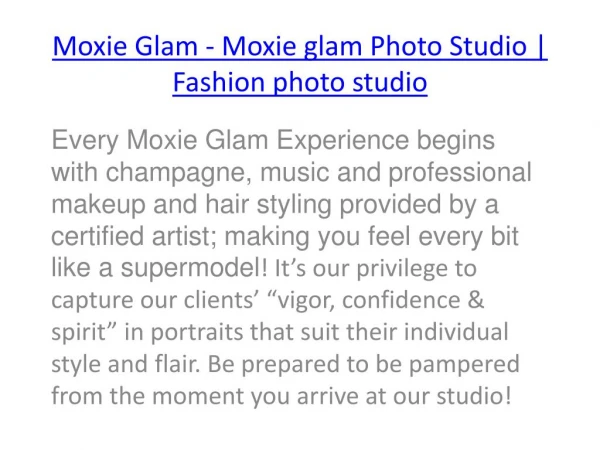 Moxieglam - Moxie glam Photo Studio | Fashion photo studio