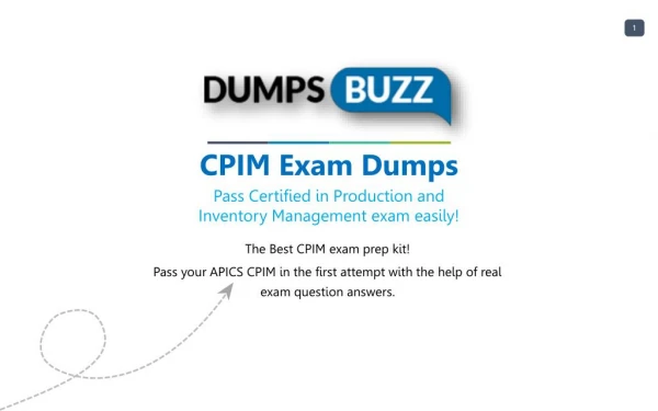 APICS CPIM Dumps Download CPIM practice exam questions for Successfully Studying