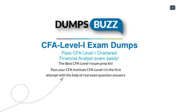 CFA Institute CFA-Level-I Dumps sample questions for Quick Success