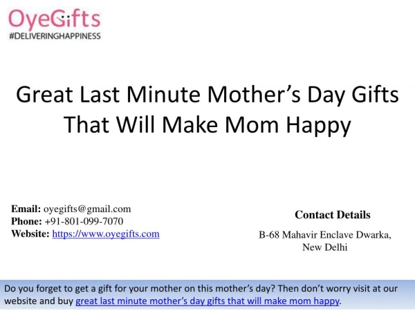 Great Last Minute Mother’s Day Gifts That Will Make Mom Happy