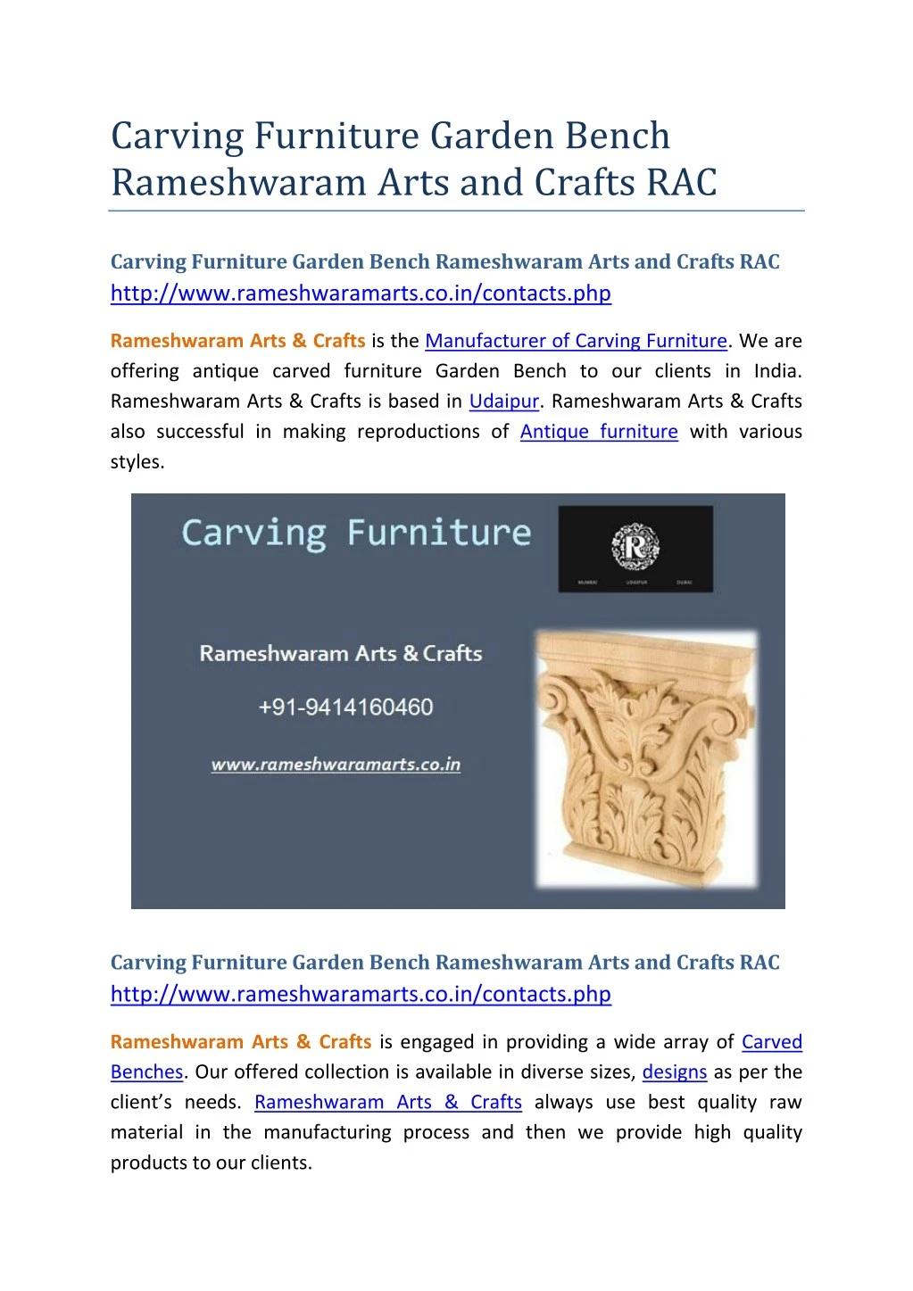 carving furniture garden bench rameshwaram arts