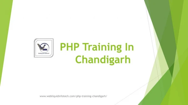 PHP Training in Chandigarh - Webliquidinfotech