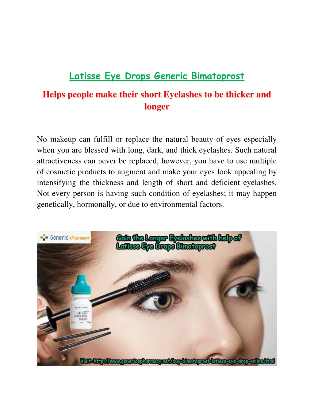 latisse eye drops generic bimatoprost