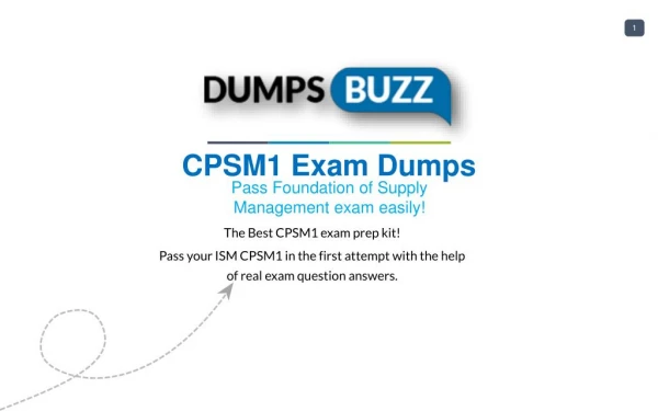 CPSM1 Exam .pdf VCE Practice Test - Get Promptly