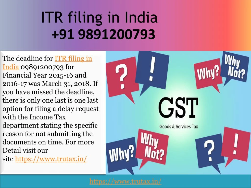 itr filing in india