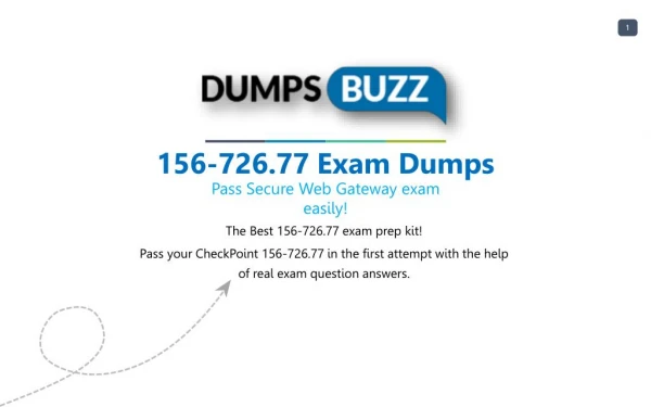 Prompt Purchase 156-726.77 PDF VCE Exam Dumps