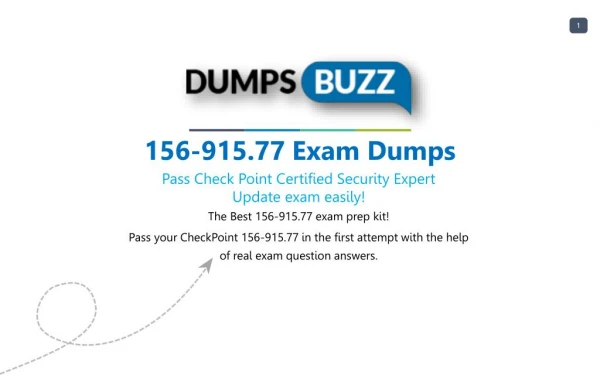 Buy 156-915.77 VCE Question PDF Test Dumps For Immediate Success