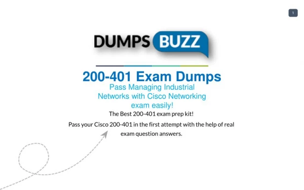 Cisco 200-401 Braindumps - 100% success Promise on 200-401 Test