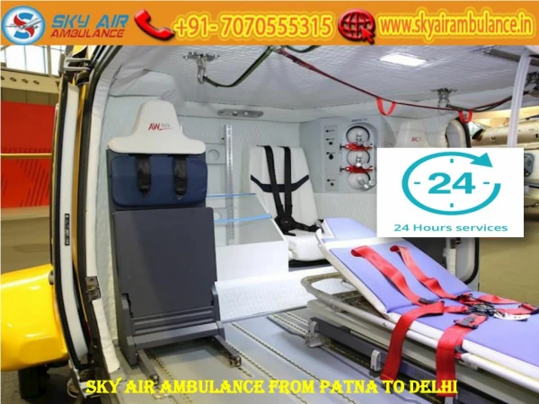 Get Air Ambulance Service from Patna to Delhi with Paramedical Team