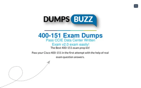 400-151 VCE Dumps - Helps You to Pass Cisco 400-151 Exam