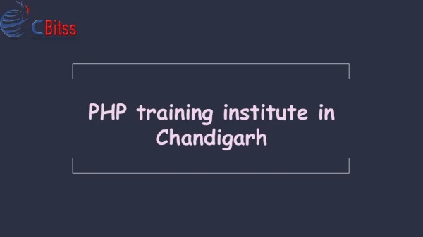 PHP training institute in Chandigarh