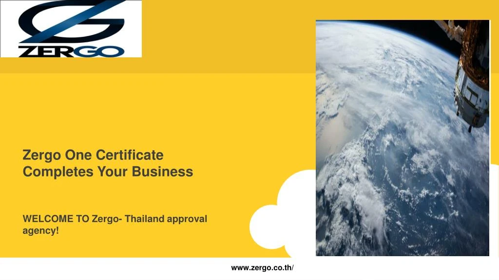 zergo one certificate completes your business