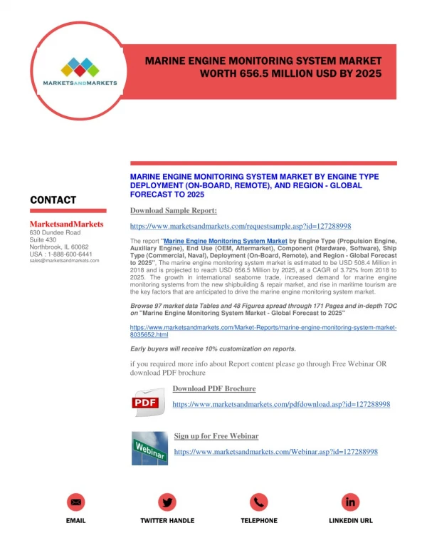 Marine Engine Monitoring System Market worth 656.5 Million USD by 2025