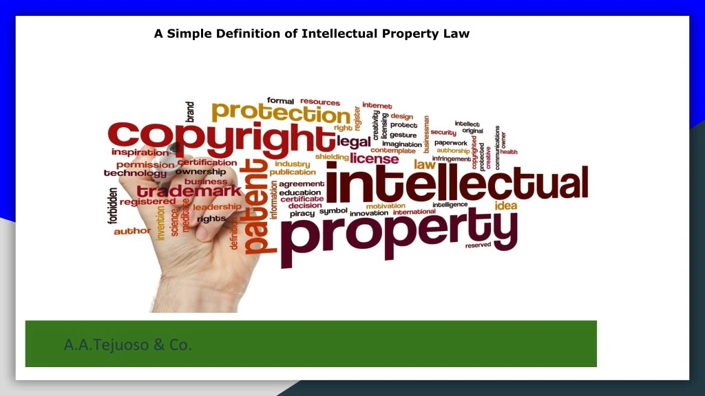 a simple definition of intellectual property law