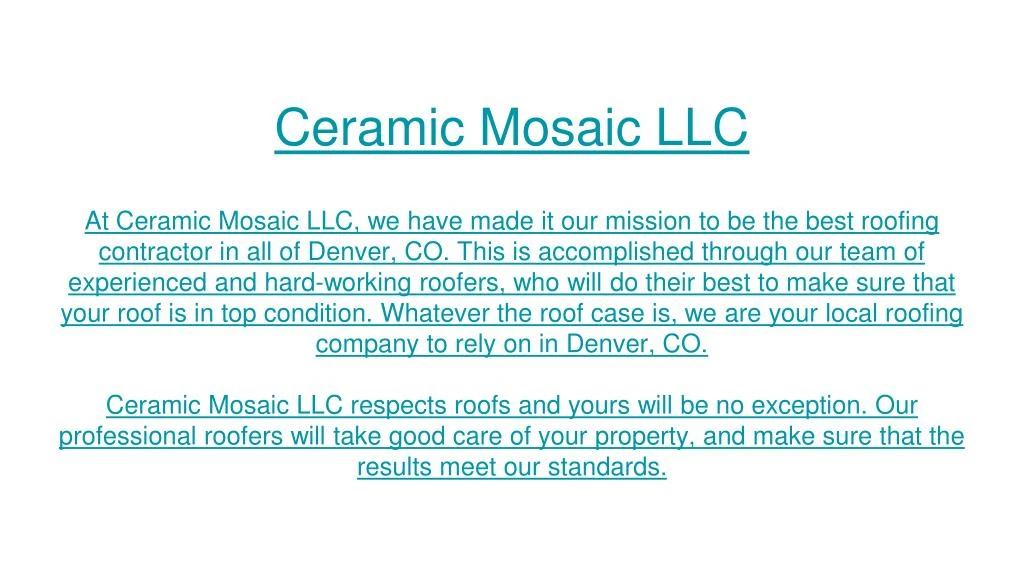 ceramic mosaic llc