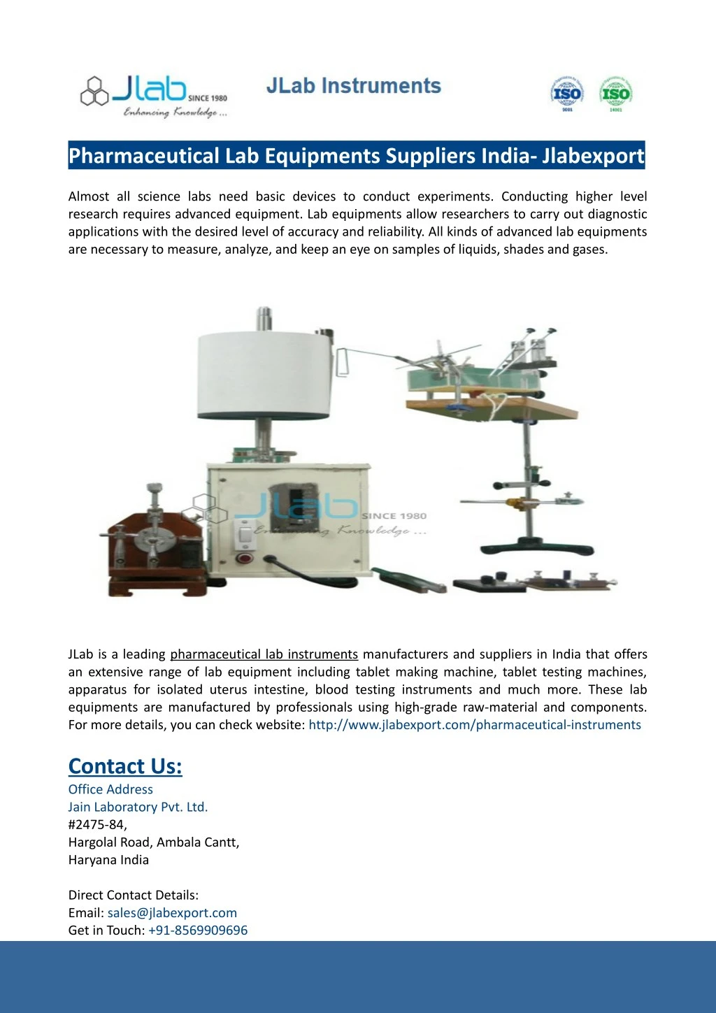 pharmaceutical lab equipments suppliers india